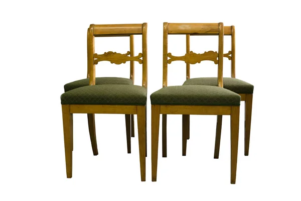 Starožitné Biedermeier židle s autentickou tkanina — Stock fotografie