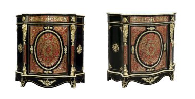 yüzyıl Boulle Fransızca büfe kakma kırmızı kaplumbağa kabuğu ve pirinç ile