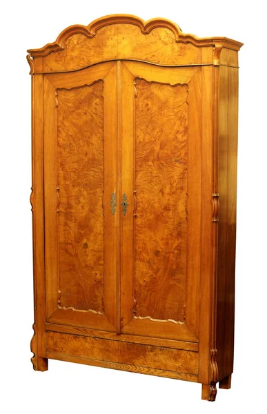 Antyczne szafy drewniane na białym tle — Zdjęcie stockowe