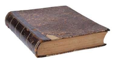 Beyaz bir arka plan üzerinde izole eski kitap