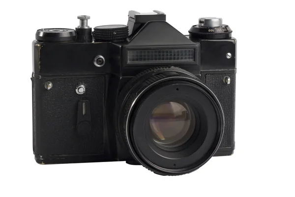 Antigua cámara SLR vintage en blanco — Foto de Stock