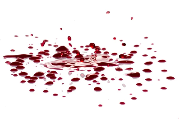 Spruzzo di vino rosso isolato su sfondo bianco — Foto Stock