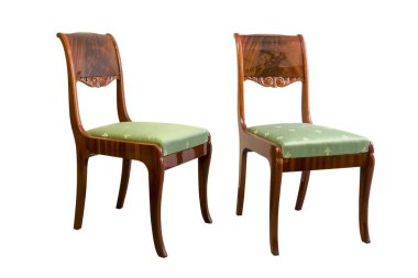 Antika Biedermeier sandalye Ahşap oyma ile