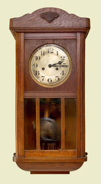 Beyaz izole antika duvar saati