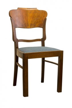Beyaz arka plan üzerinde sandalye izole klasik Art deco