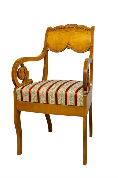 Chaise antique Biedermeier avec sculpture sur bois — Photo