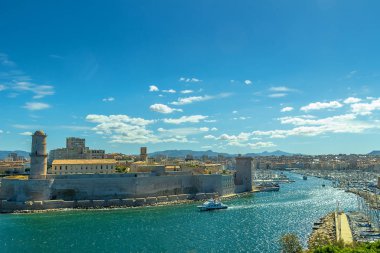 Eski port Marseille hava panoramik görünüm