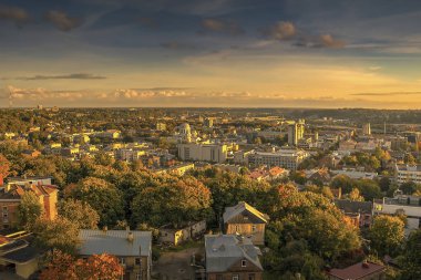 Bizim Lord İsa Christs Bazilikası, Litvanya üzerinden Kaunas havadan görünümü.