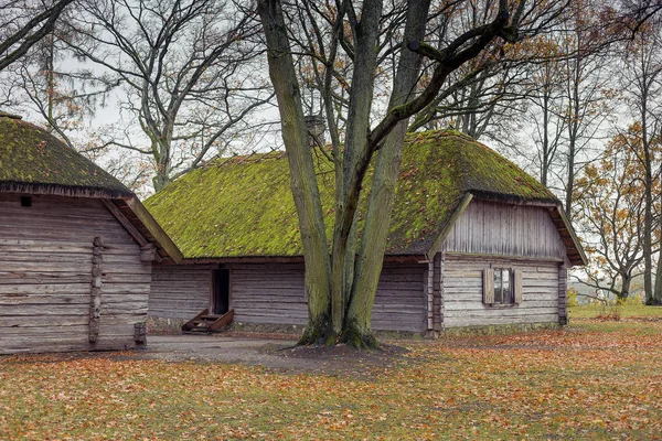 Régi parasztház, a régi fából készült, moss — Stock Fotó