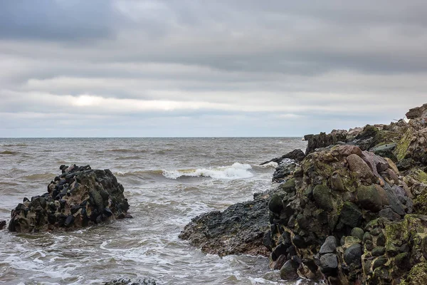 リエパーヤ ラトビアのバルト海の海岸に放棄された要塞 — ストック写真