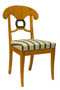 Antika Biedermeier sandalye Ahşap oyma ile