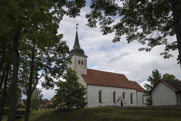 Szent János evangélikus templom, Jaanikirik Viljandiban, — Stock Fotó