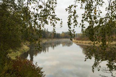 European outdoors scenery with river Gauja in Gauja National Park