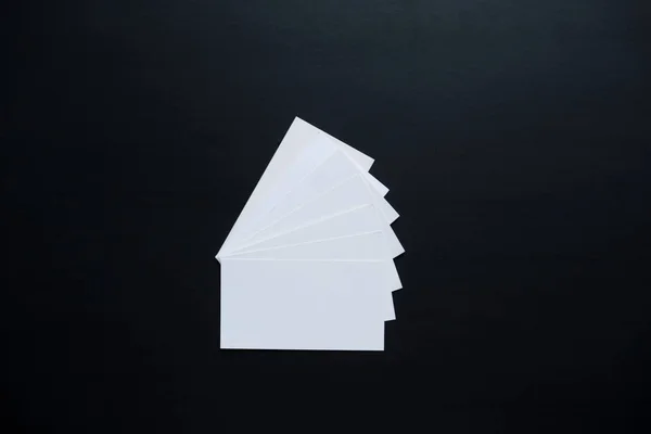 Paar Schone Witte Visitekaartjes Met Ruimte Voor Tekst Een Zwarte — Stockfoto