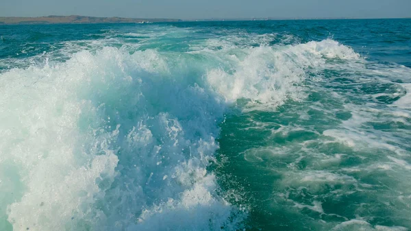Crystal Clear Turquoise Water Black Sea Crimea Background Screensaver — 图库照片