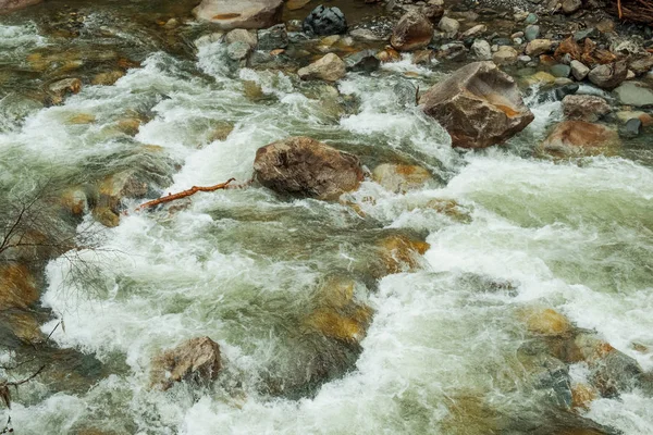 Torrenti Tempestosi Acqua Fiume Montagna — Foto Stock