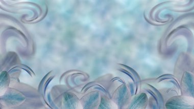 yaprakları çiçek. Turkuaz arka plan bulanık. çiçek kolaj. çiçek kompozisyon. Tasarım için. Doğa