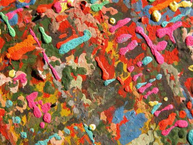 Parlak floresan guaş, soyut smear dokusuna. 