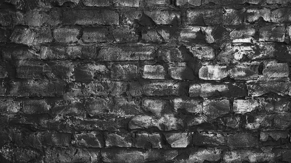 Black-and-white. Abstract brick wall texture. — Stock Photo, Image