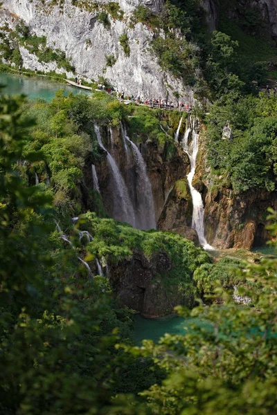 Wodospady w park narodowy Plitvice w Chorwacji — Zdjęcie stockowe