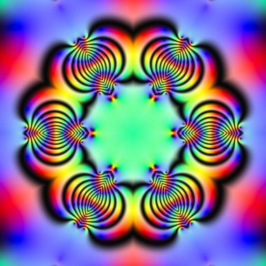 Fraktal 2B doku. Bilgisayar illüstrasyon. Güzel matematiksel olarak oluşturulan desenler. Kar tanesi simetri