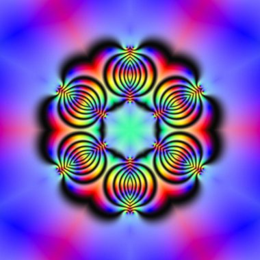 Fraktal 2B doku. Bilgisayar illüstrasyon. Güzel matematiksel olarak oluşturulan desenler. Kar tanesi simetri