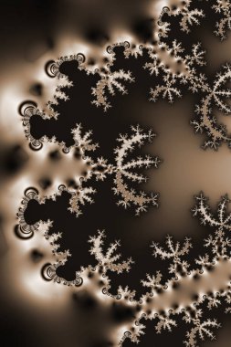 Fraktal 2B doku. Bilgisayar illüstrasyon. Güzel matematiksel olarak oluşturulan desenler.