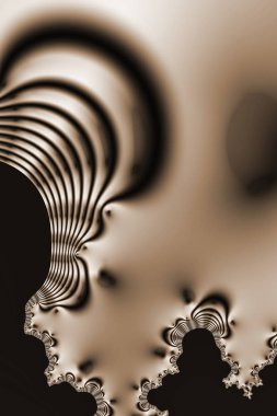 Fraktal 2B doku. Bilgisayar illüstrasyon. Güzel matematiksel olarak oluşturulan desenler.