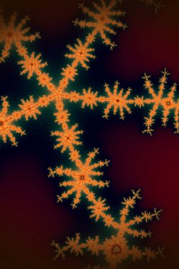 Fraktal 2B doku. Bilgisayar illüstrasyon. Güzel matematiksel olarak oluşturulan desenler.