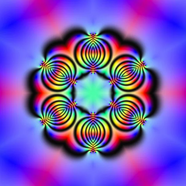 Fraktal 2B doku. Bilgisayar illüstrasyon. Güzel matematiksel olarak oluşturulan desenler. Kar tanesi simetri