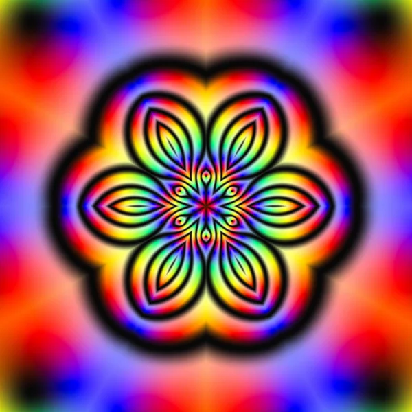 Fraktal 2B doku. Bilgisayar illüstrasyon. Güzel matematiksel olarak oluşturulan desenler. Kar tanesi simetri