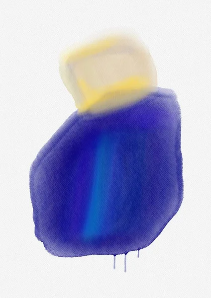 Albastru violet amestecat cu forme de acuarelă bej — Fotografie, imagine de stoc