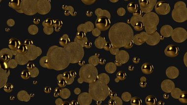 Altın küreli soyut lüks arka plan