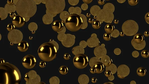 Abstract luxury background with gold spheres — Stock Photo, Image