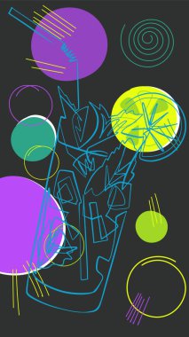 Mojito bardağı, içecek, tüp ve buz.