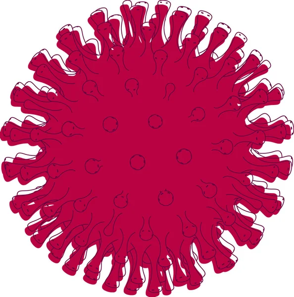 Symbol wektora wirusa 3d w stylu minmalistycznego logo — Wektor stockowy