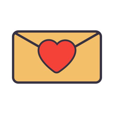 aşk mektubu. kalpli zarf. 