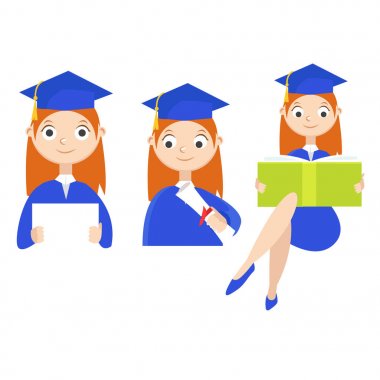 Ayarlayın. Bir diploma ile mezun. 