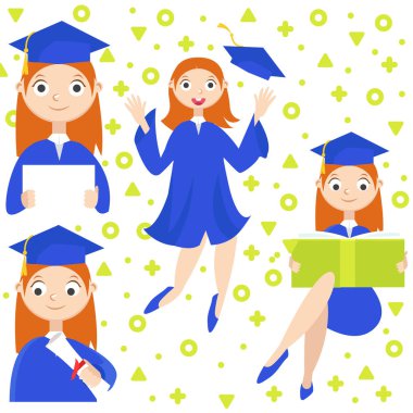 Ayarlayın. Bir diploma ile mezun. 