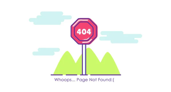 Verkehrszeichen Seite 404 nicht gefunden — Stockvektor