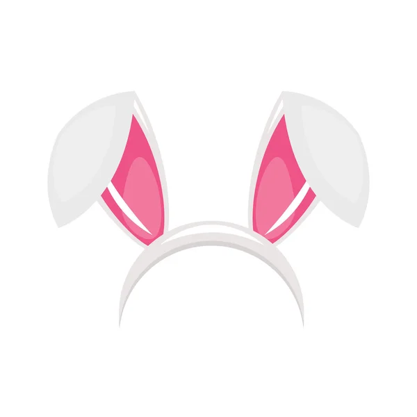Paskalya bunny kulaklar maskesi vektör çizim — Stok Vektör