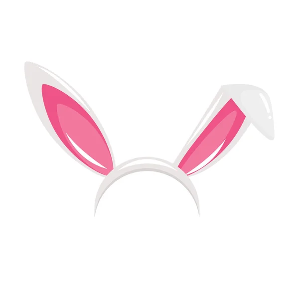Paskalya bunny kulaklar maskesi vektör çizim — Stok Vektör