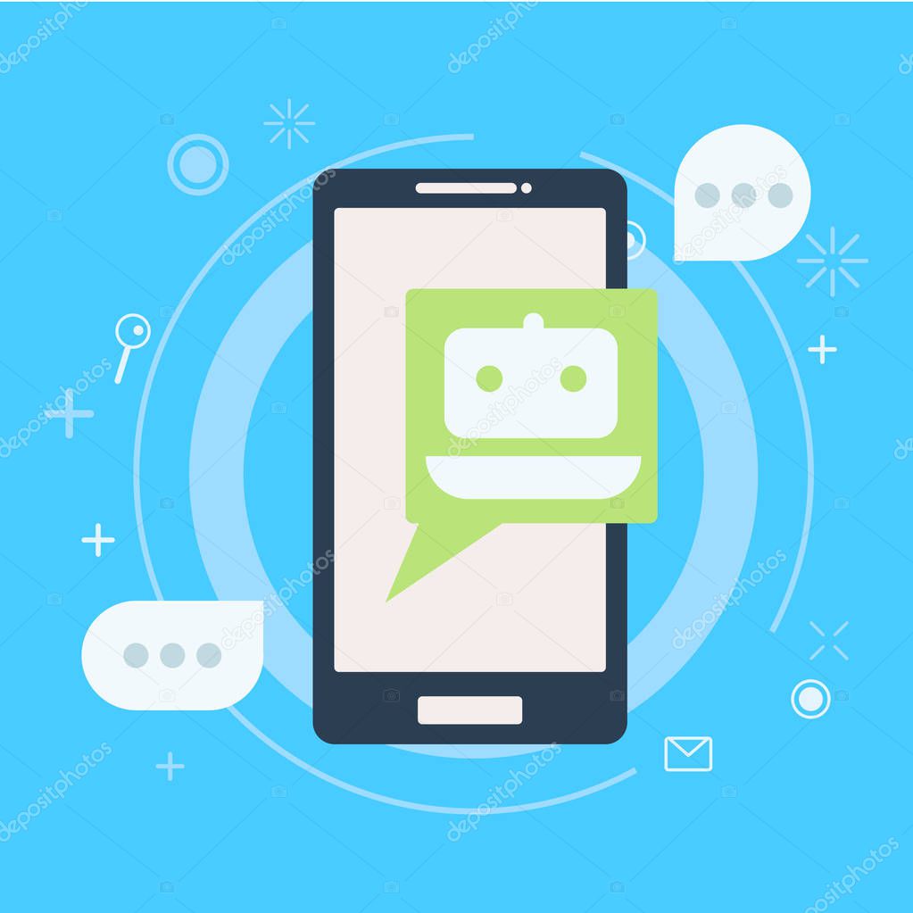 Chat bot on phone. 