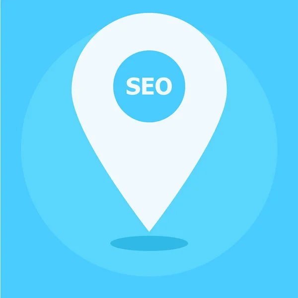 Banner de marketing local seo. Ícone — Vetor de Stock