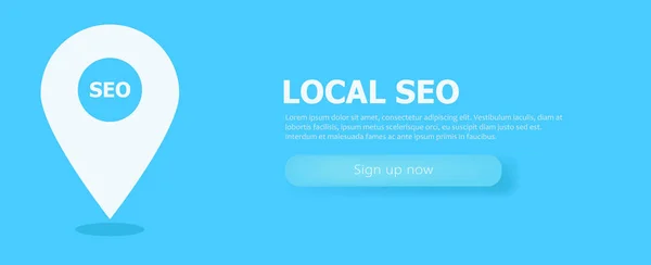 Local seo marketing banner. Icon — Stock Photo, Image