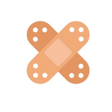 İki tıbbi sıvalar simgesiyle