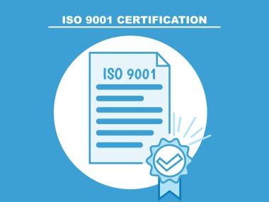ISO 9001 afiş. Sertifika 