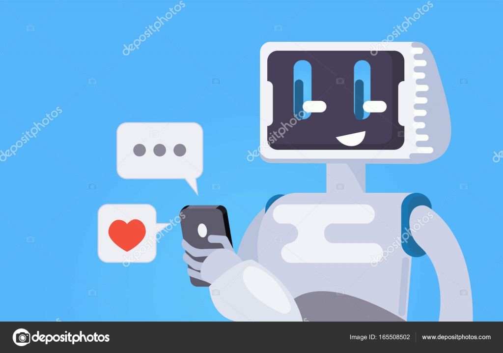 チャットボット無料壁紙です ロボットは 携帯電話 メッセージに応答を保持します ストックベクター C Annetdebar チャットボット無料壁紙です ロボットは 携帯電話 メッセージに応答を保持します ストックベクター C Annetdebar