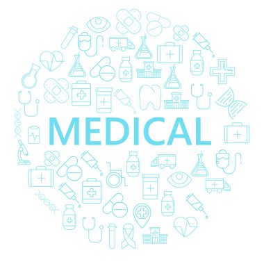 Bir daire merkezi hangi tıbbi satır simgelerin metni için bir yer