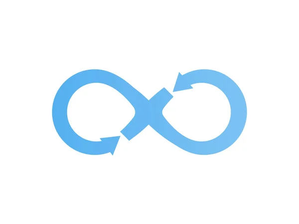 Devops logo. Sonsuz mavi oklarla iz